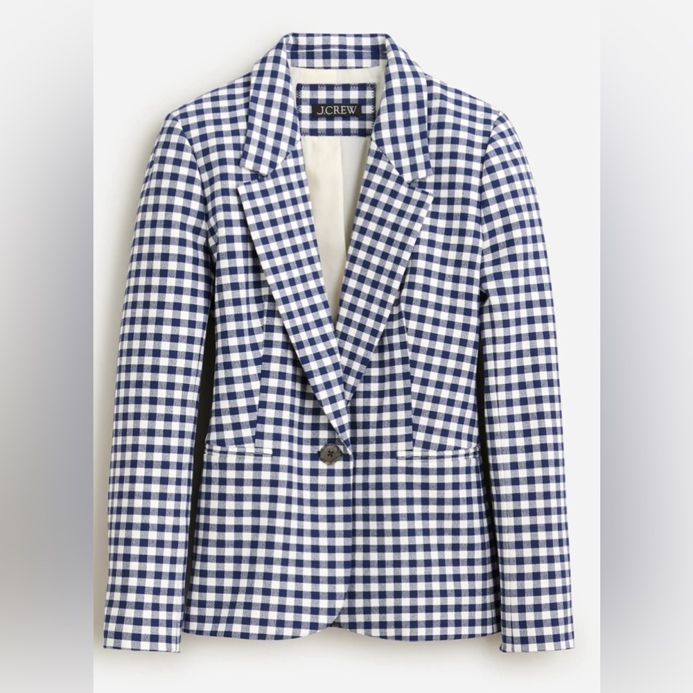 Sold Out! J. Crew Parke Blazer in Navy Gingham size 10